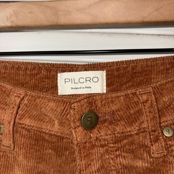 NWT Anthropologie Pilcro The Scotty Cuffed Corduroy Pants Brown Women’s Size 29 - Picture 5 of 8